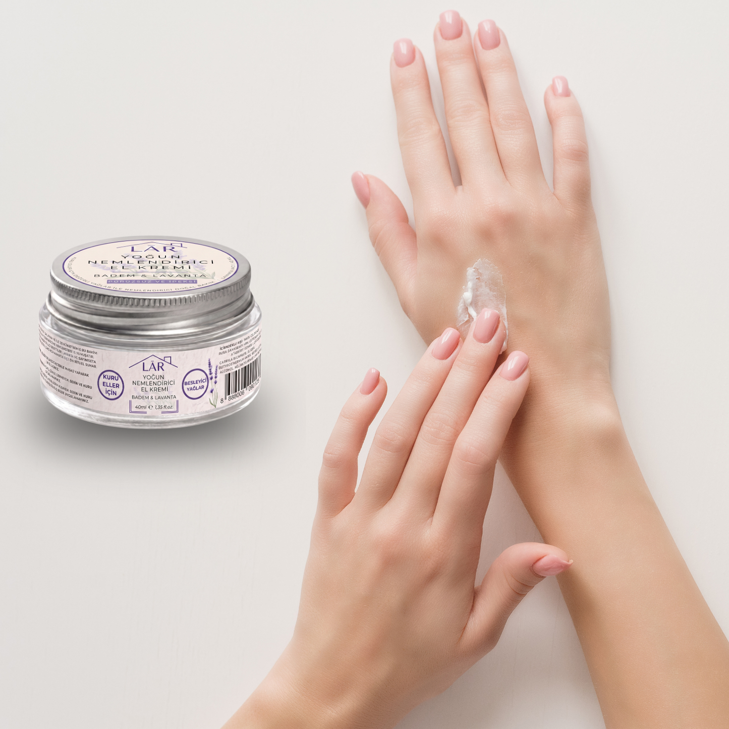 Yoğun Nemlendirici El Kremi | Badem & Lavanta – 40 ml