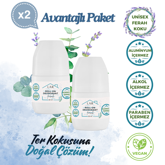 2'li Avantajlı Set - Aluminyumsuz, Alkolsüz, Parabensiz Ferah Roll-on Deodorant
