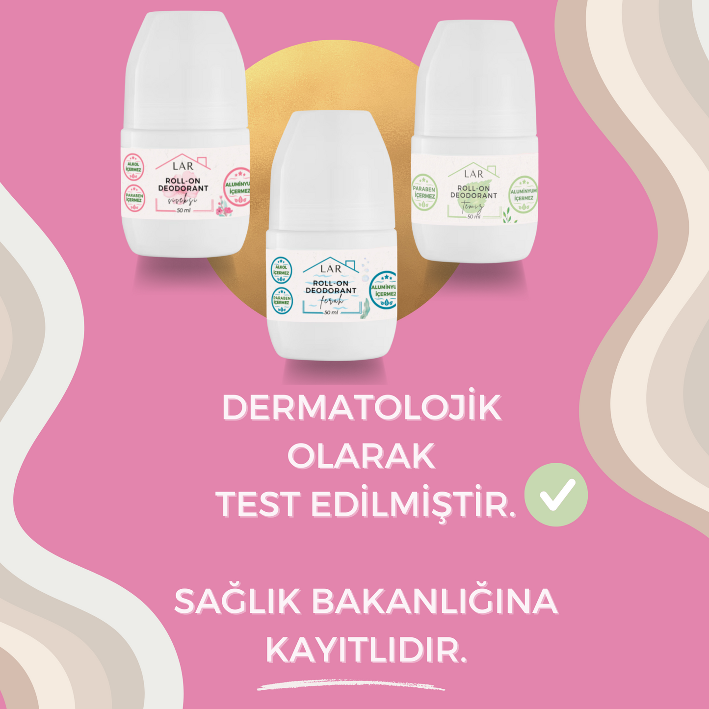 3’lü Avantajlı Set - Aluminyumsuz Alkolsüz Parabensiz Çiçeksi Roll-on Deodorant