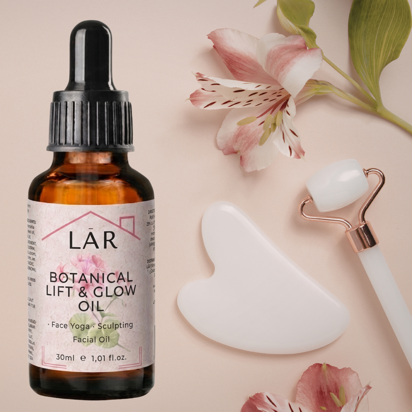 Lar Herbal Botanical Lift & Glow Oil | Yüz Yogası & Gua Sha Yüz Bakım Yağı