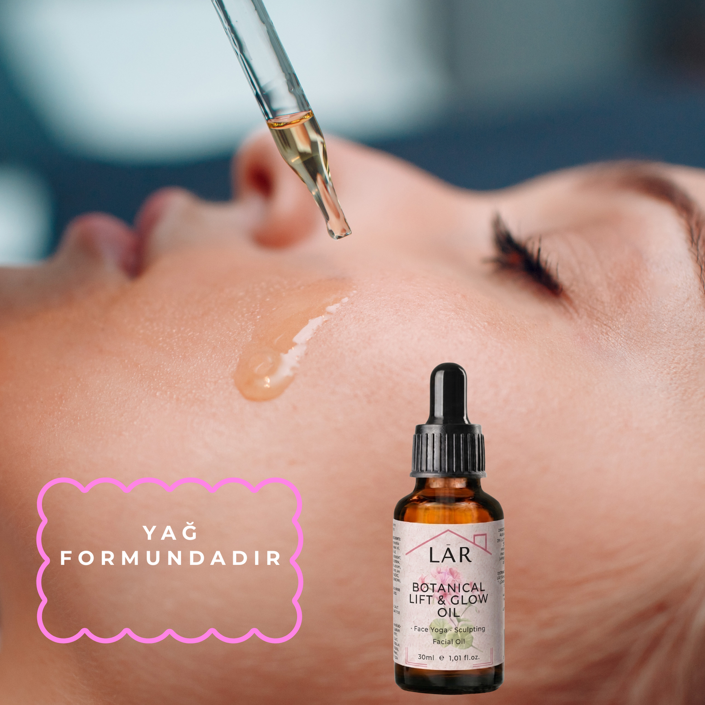 Lar Herbal Botanical Lift & Glow Oil | Yüz Yogası & Gua Sha Yüz Bakım Yağı