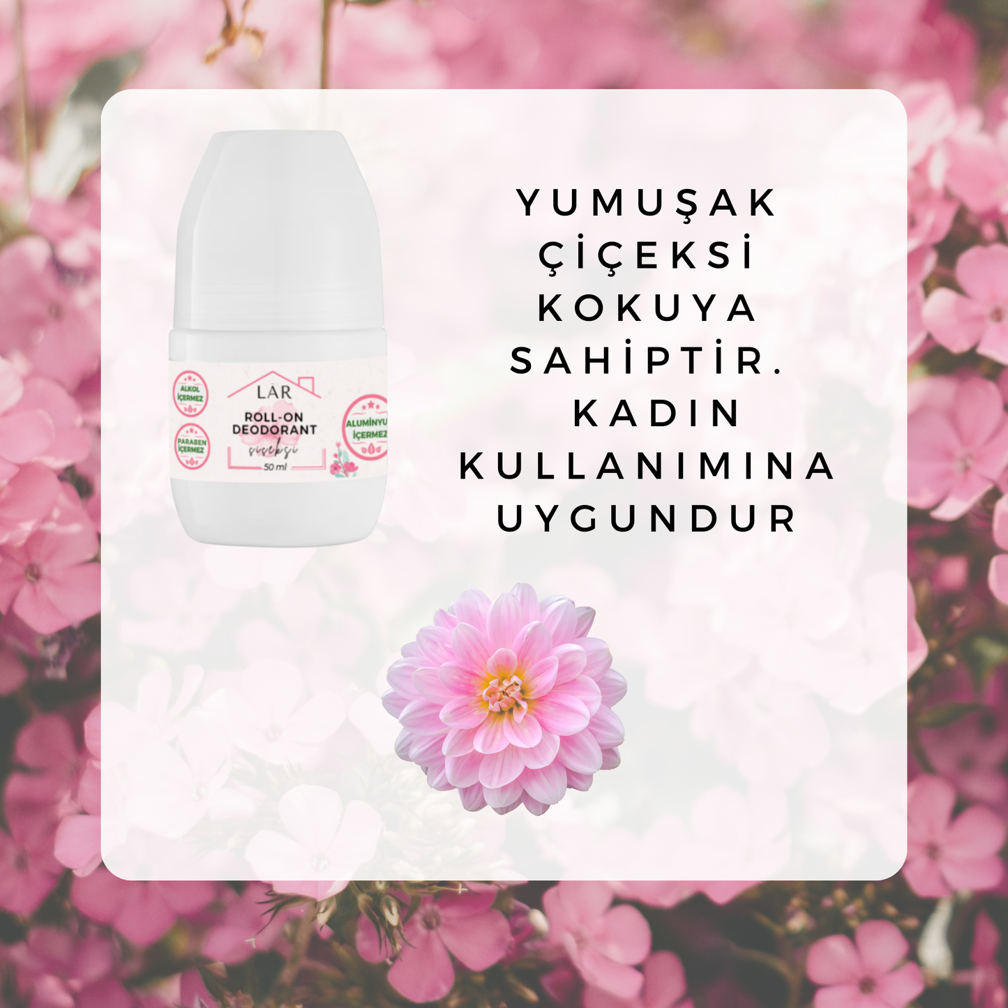 3’lü Avantajlı Tanışma Seti - Aluminyumsuz, Parabensiz Temiz + Ferah + Çiçeksi Roll-on Deodorant